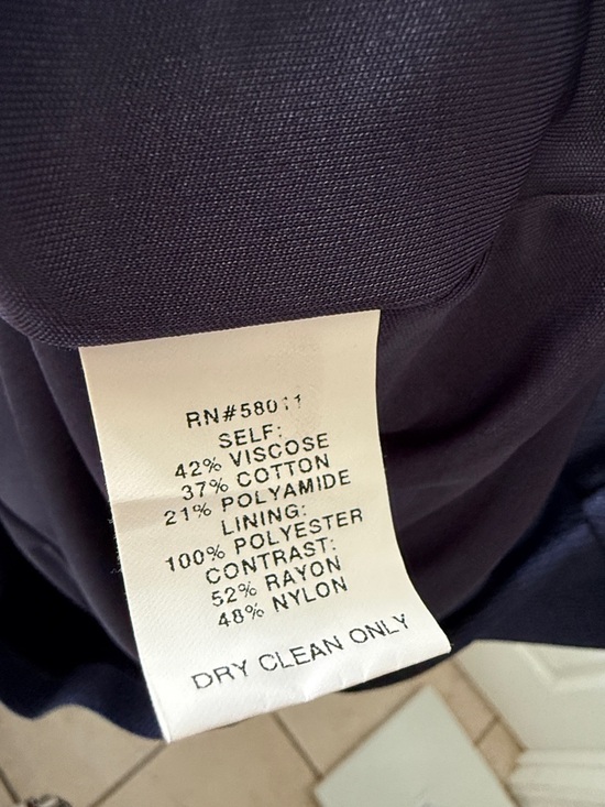 David Meister Navy Lace Long-Sleeve Peplum Sheath Dress - Picture 7 of 12